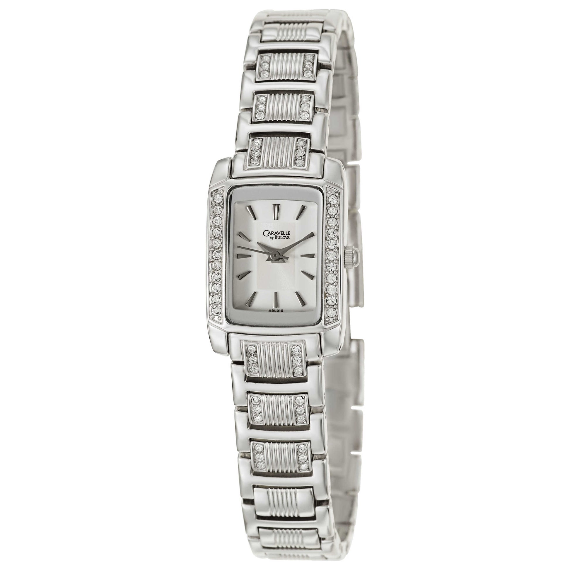 Front view of Caravelle Crystal Women's Japanese Quartz (Battery-Powered) Watch 43L010