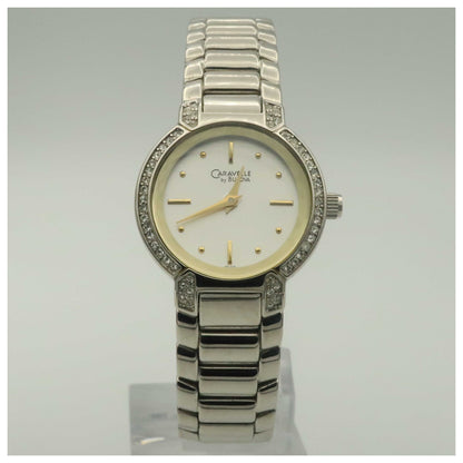Front view of Caravelle Crystal Women's Quartz Watch 43L110-PO