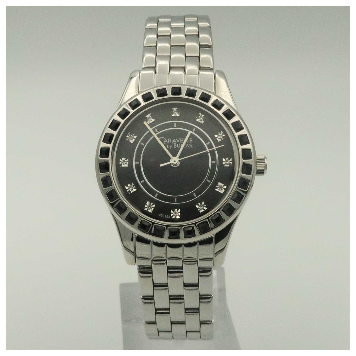 Front view of Caravelle Crystal Women's Japanese Quartz (Battery-Powered) Watch 43L153-PO