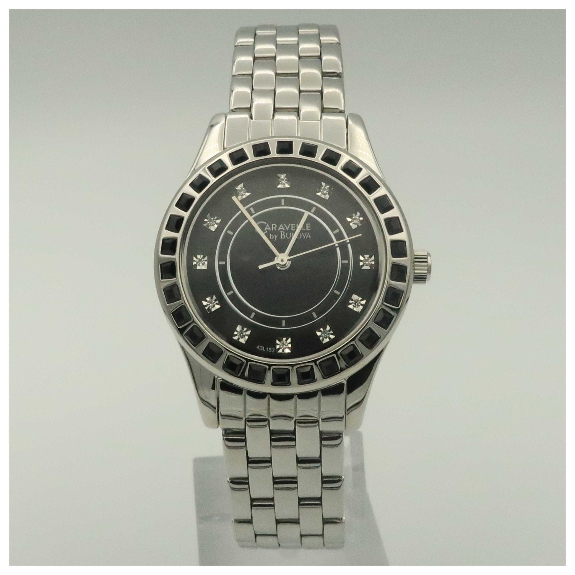 Front view of Caravelle Crystal Women's Japanese Quartz (Battery-Powered) Watch 43L153-PO