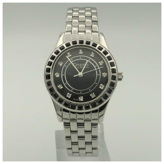 Front view of Caravelle Crystal Women's Japanese Quartz (Battery-Powered) Watch 43L153-PO