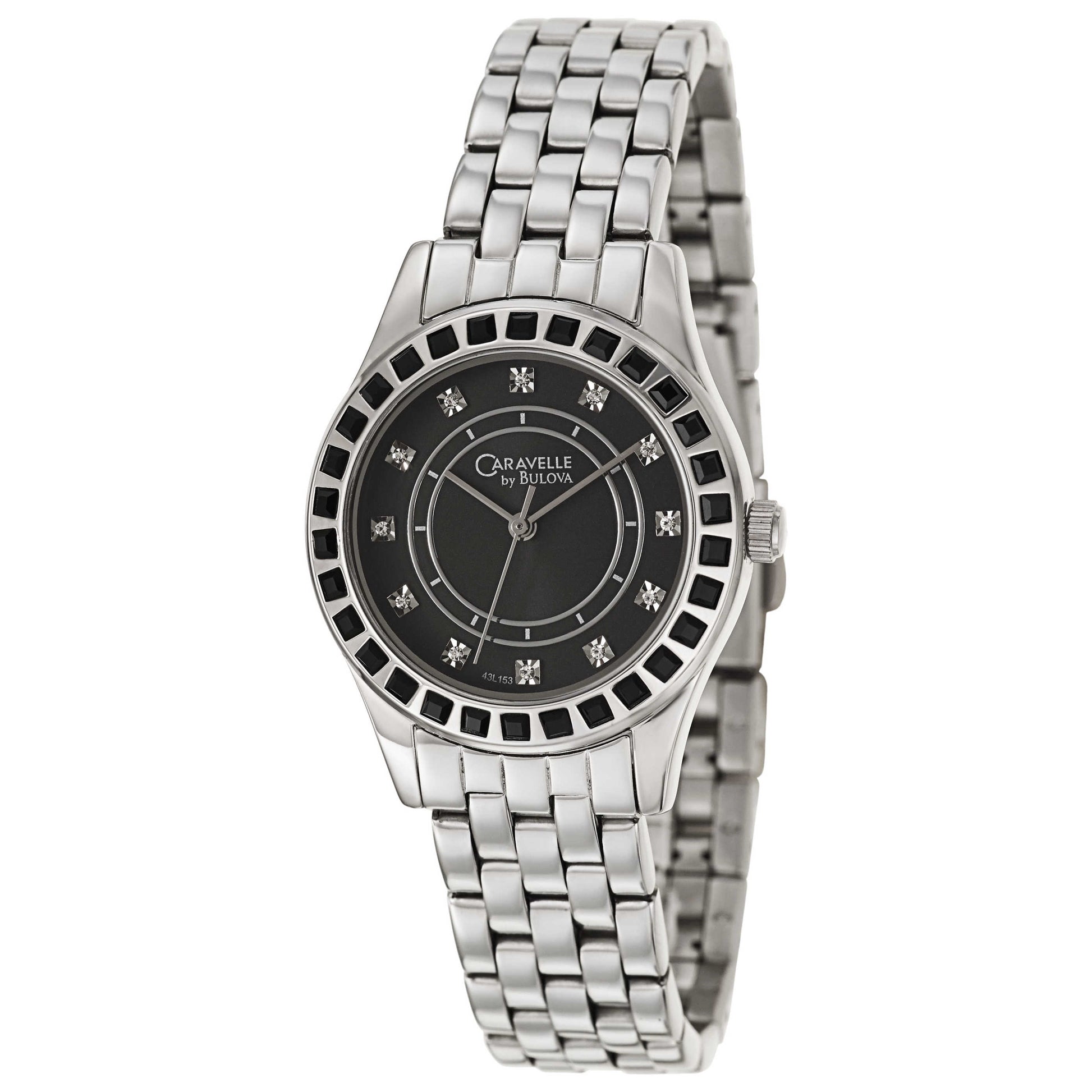 Front view of Caravelle Crystal Women's Japanese Quartz (Battery-Powered) Watch 43L153
