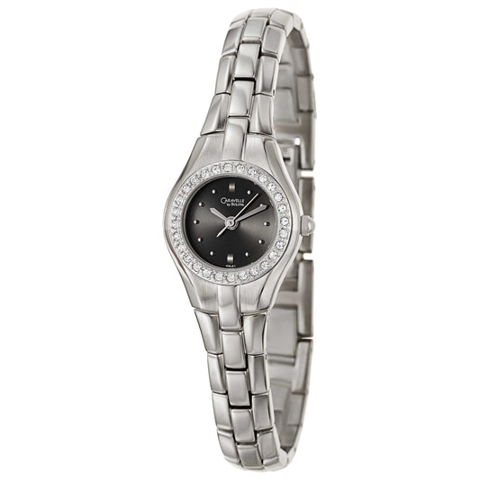 Front view of Caravelle Crystal Women's Japanese Quartz (Battery-Powered) Watch 43L41