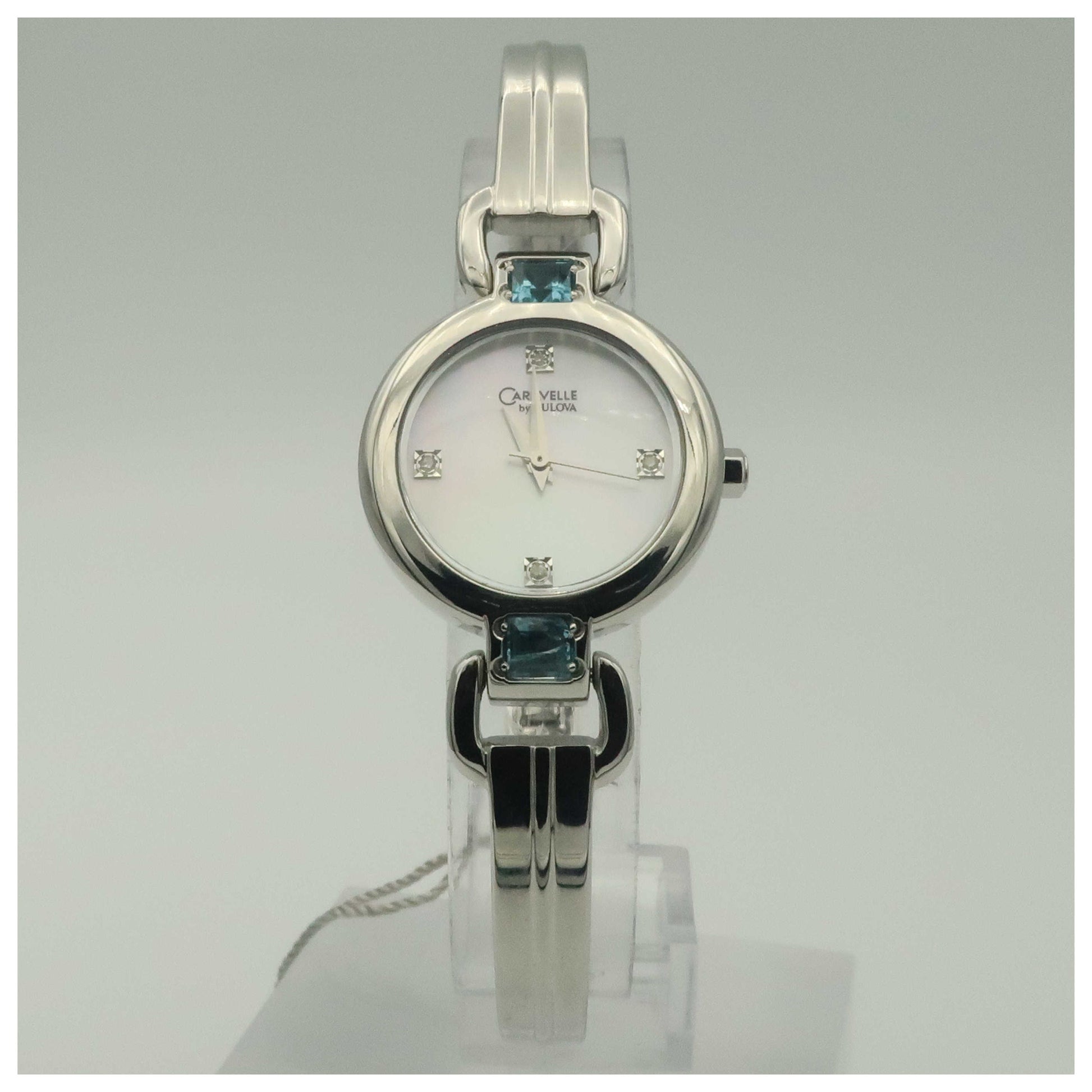 Front view of Caravelle Diamond Women's Quartz Watch 43P007-SD