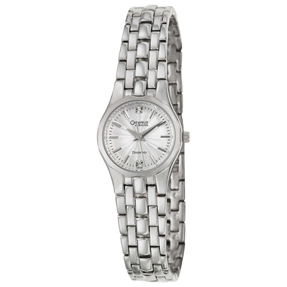 Front view of Caravelle Diamond Women's Japanese Quartz (Battery-Powered) Watch 43P106