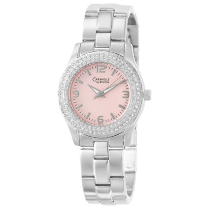 Front view of Caravelle Crystal Women's Quartz Watch 43T14