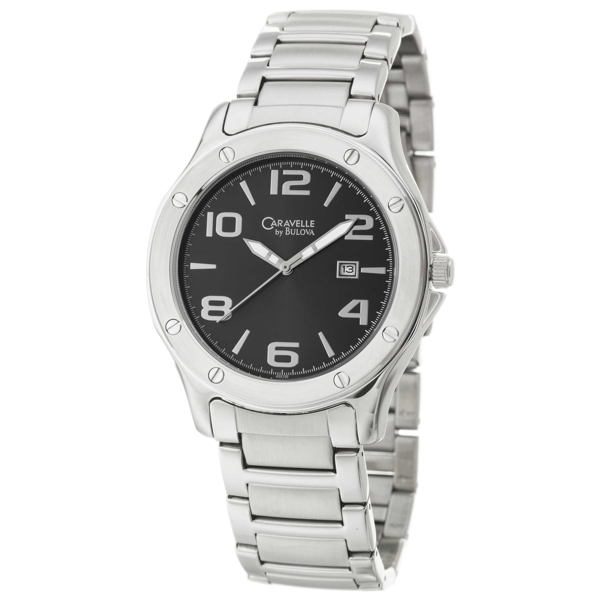 Front view of Caravelle Bracelet Men's Quartz Watch 43X100