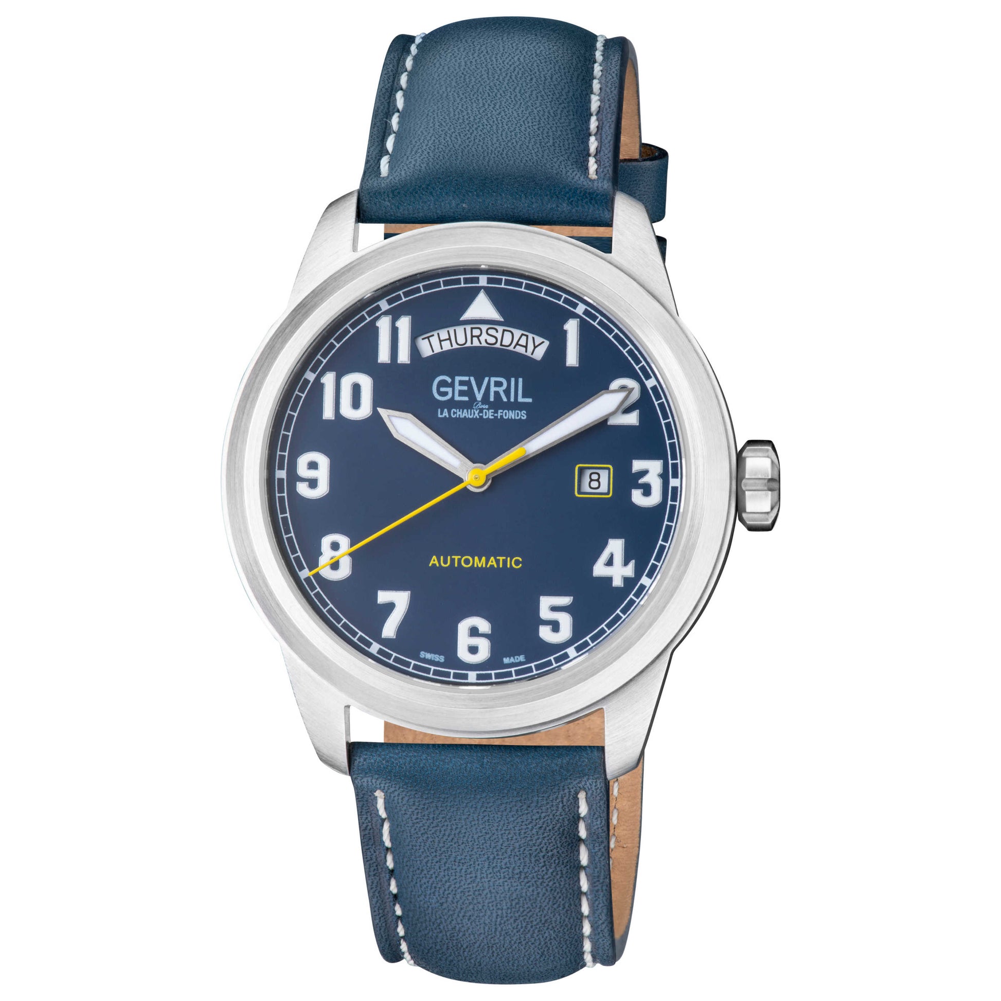 Front view of Gevril West 30th St Men's Automatic Watch 44601