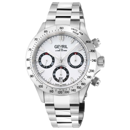 Front view of Gevril New Amsterdam Men's Automatic Watch 44606B