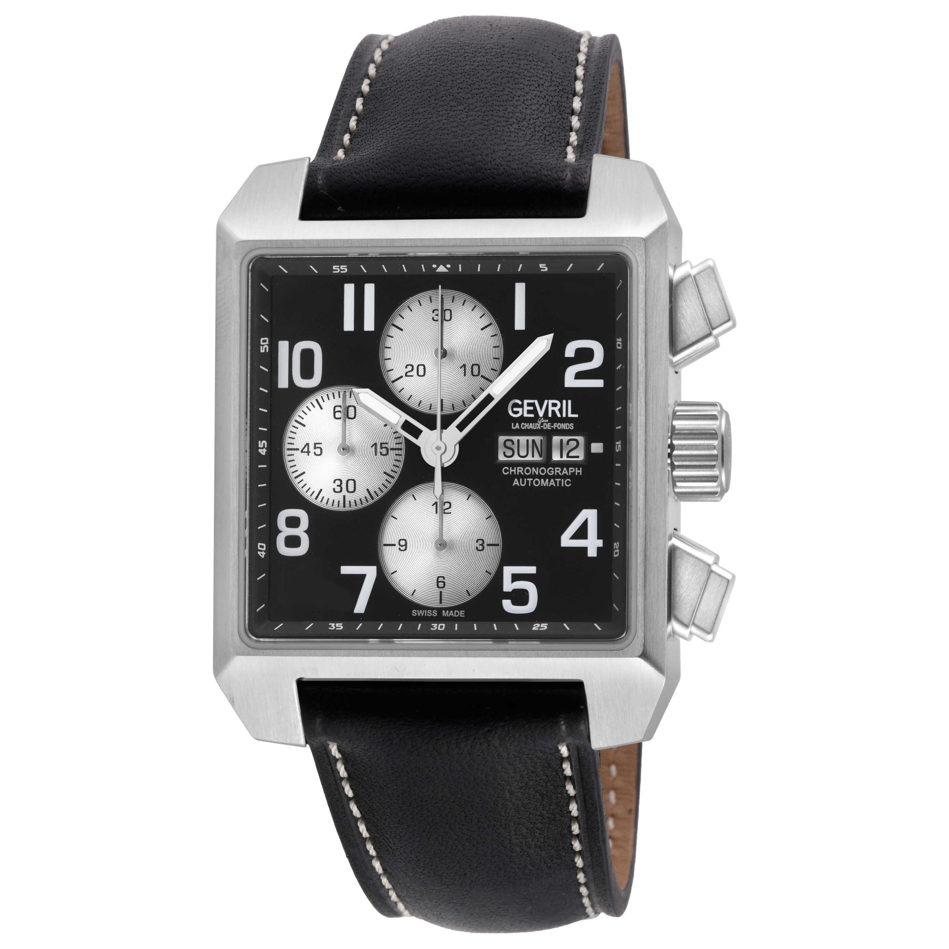 Front view of Gevril Herald Square Men's Automatic Watch 44701