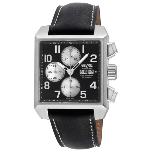 Front view of Gevril Herald Square Men's Automatic Watch 44701