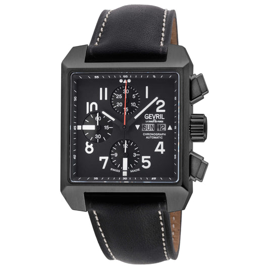 Front view of Gevril Herald Square Men's Automatic Watch 44702