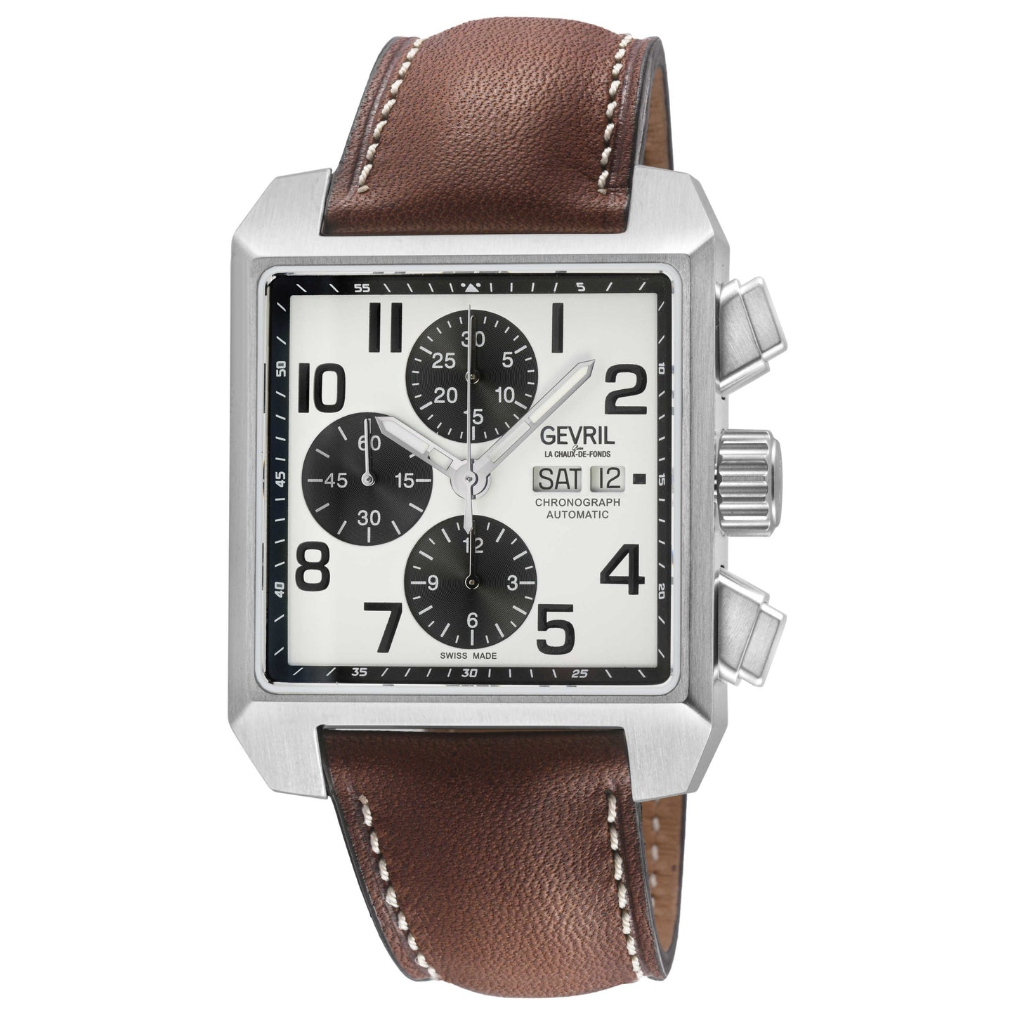 Front view of Gevril Herald Square Men's Automatic Watch 44703