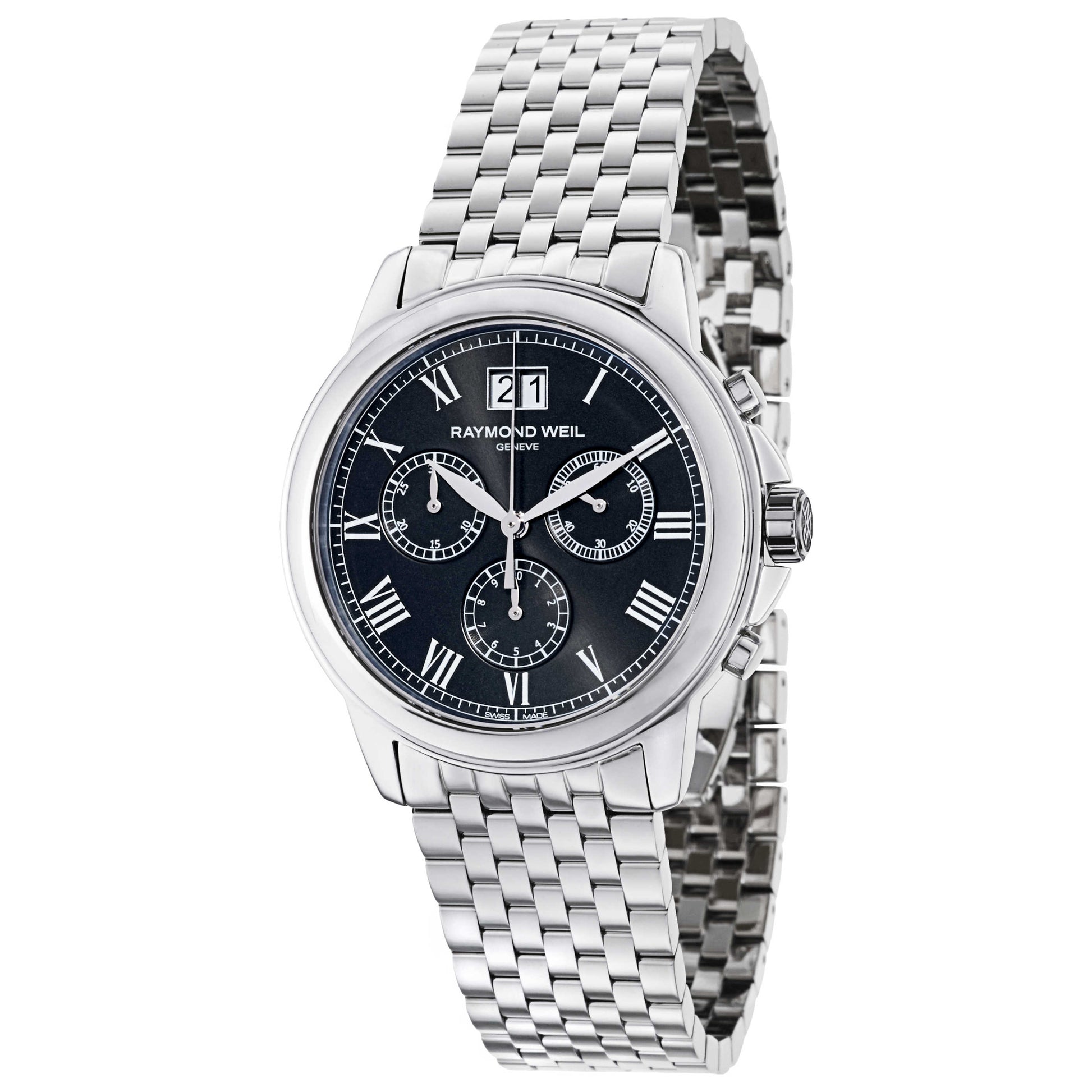 Front view of Raymond Weil Tradition Men's Swiss Quartz (Battery-Powered) Watch 4476-ST-00200