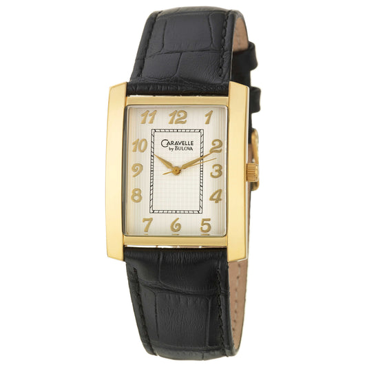 Front view of Caravelle Strap Men's Quartz Watch 44A000