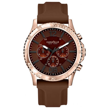 Front view of Caravelle by Bulova New York Men's Quartz Watch 44A102