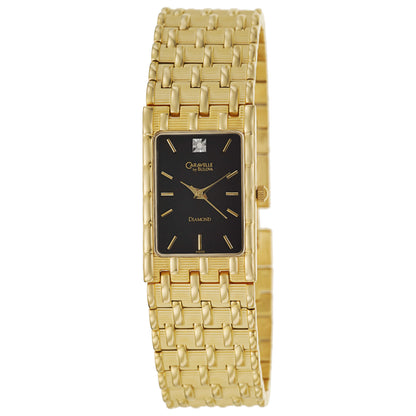 Front view of Caravelle Diamond Men's Japanese Quartz (Battery-Powered) Watch 44D09