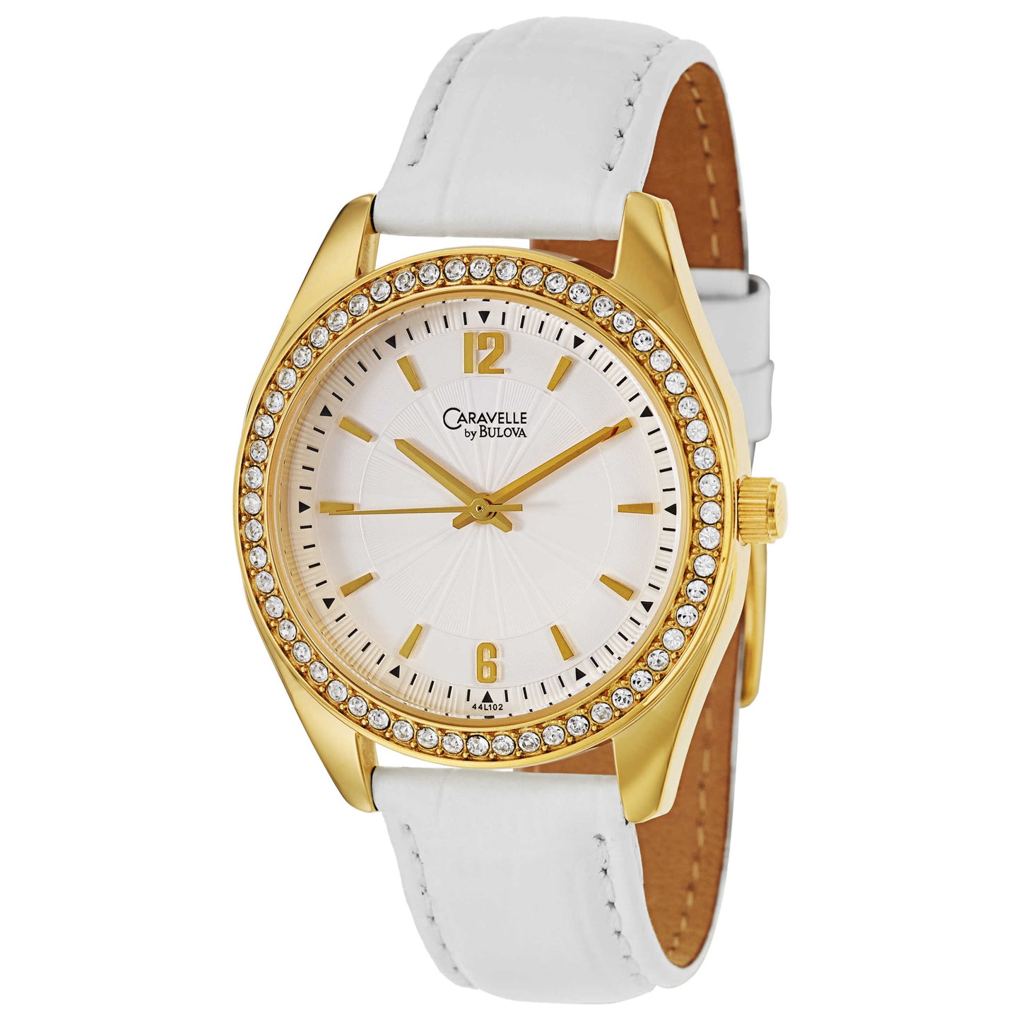Front view of Caravelle Crystal Women's Japanese Quartz (Battery-Powered) Watch 44L102