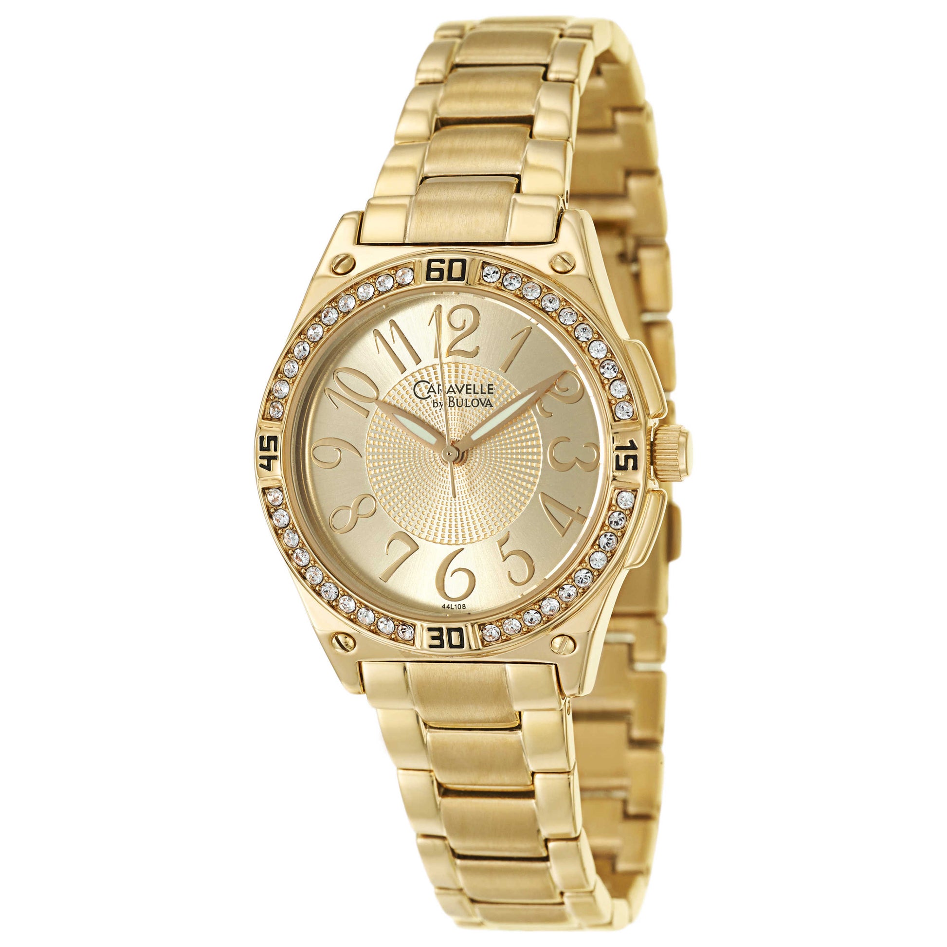 Front view of Caravelle Crystal Women's Japanese Quartz (Battery-Powered) Watch 44L109