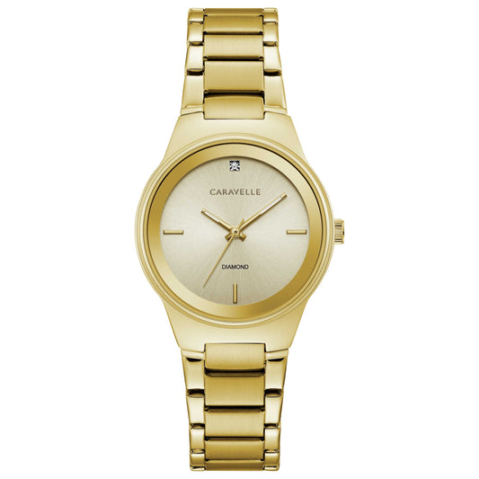Front view of Caravelle by Bulova Diamond Women's Quartz Watch 44P101