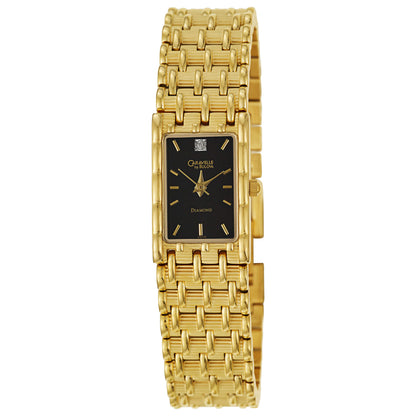 Front view of Caravelle Diamond Women's Japanese Quartz (Battery-Powered) Watch 44P19