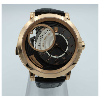 Front view of Harry Winston Haute Horology Men's Manual-Wind Watch 450-MMMR42RL-K-SD