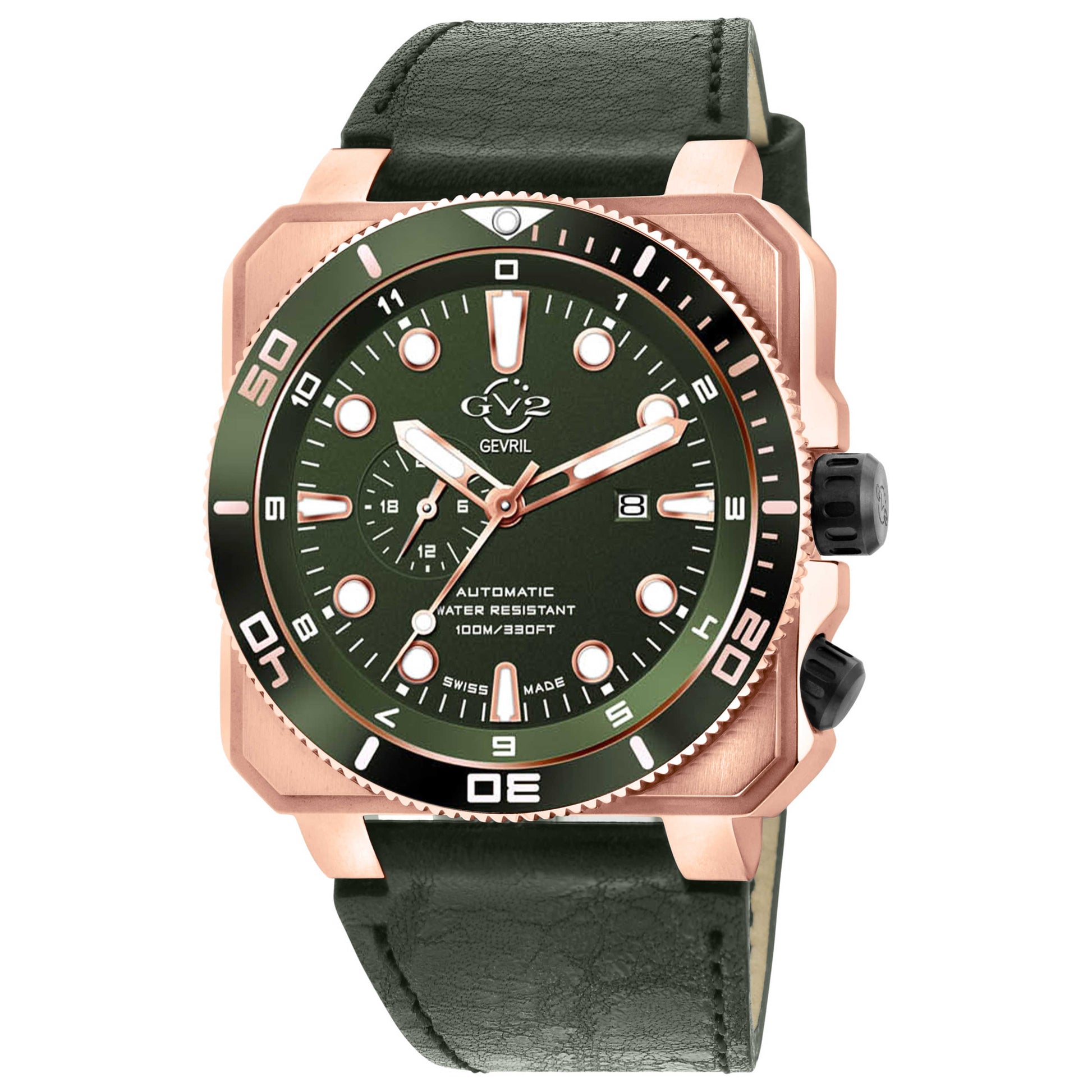 Front view of GV2 by Gevril XO Submarine Men's Automatic Watch 4553