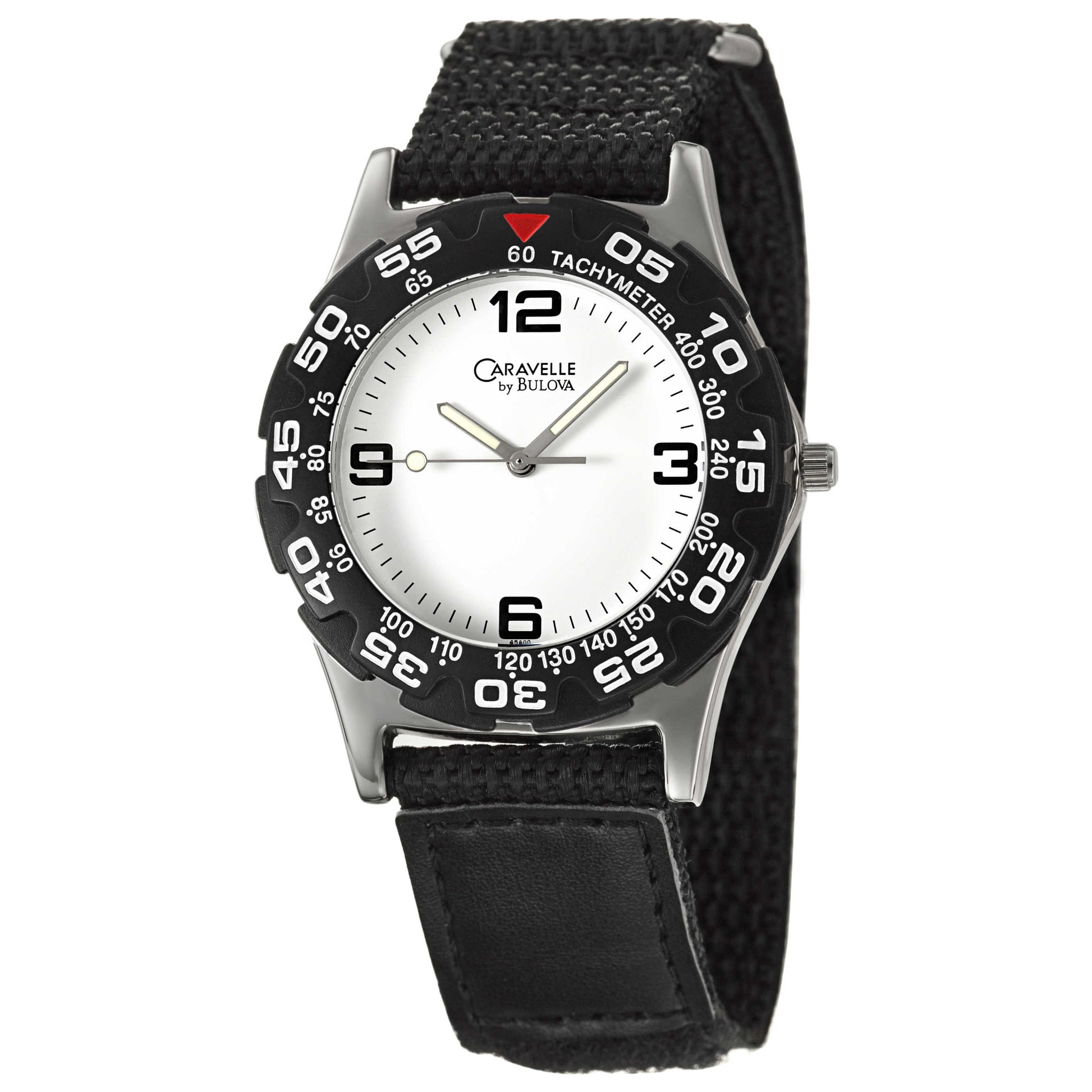 Front view of Caravelle Strap Men's Quartz Watch 45A00