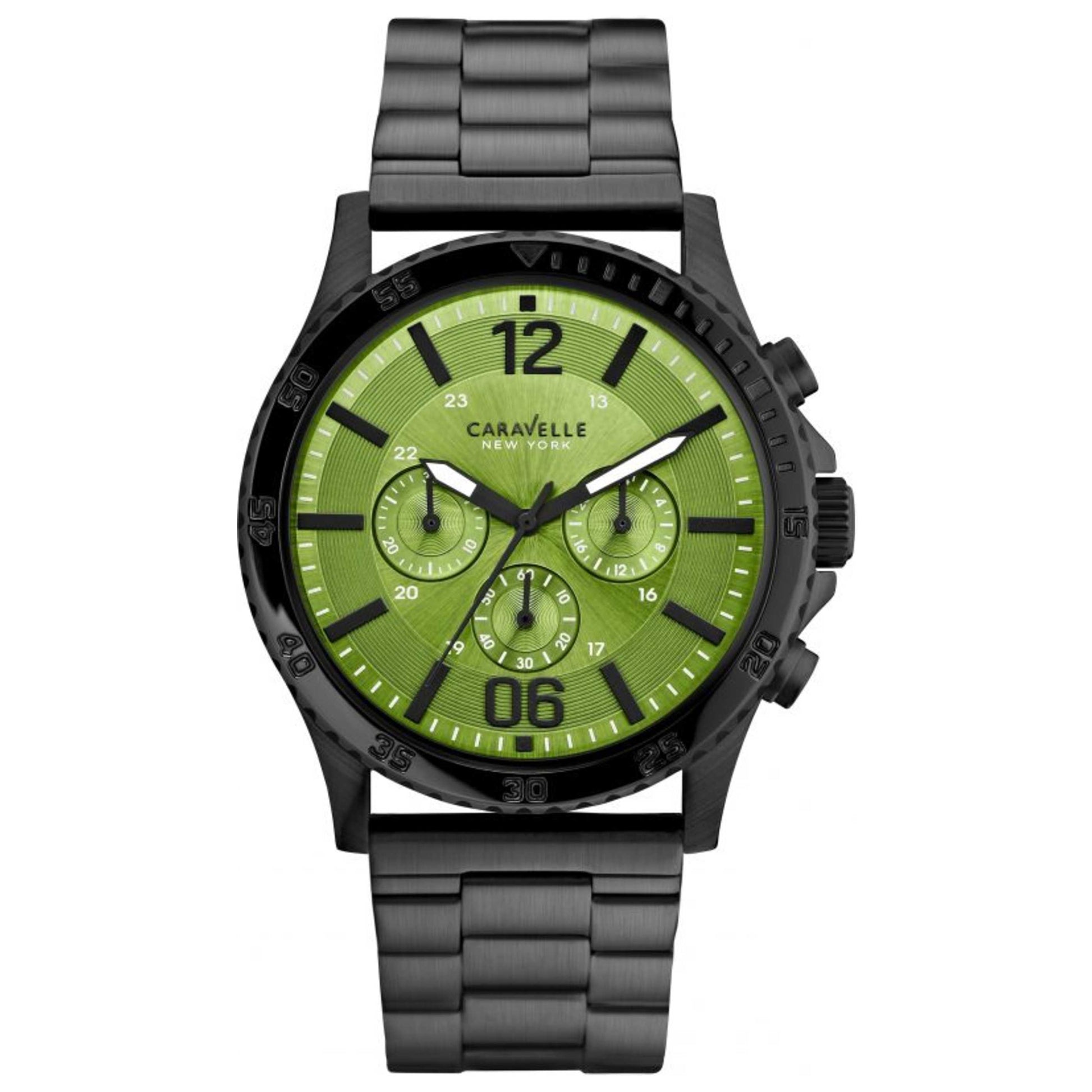 Front view of Caravelle by Bulova New York Men's Quartz Watch 45A107