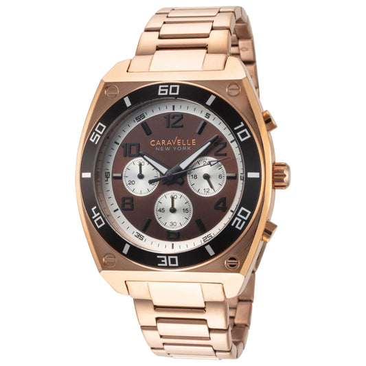 Front view of Caravelle by Bulova New York Men's Quartz Watch 45A110