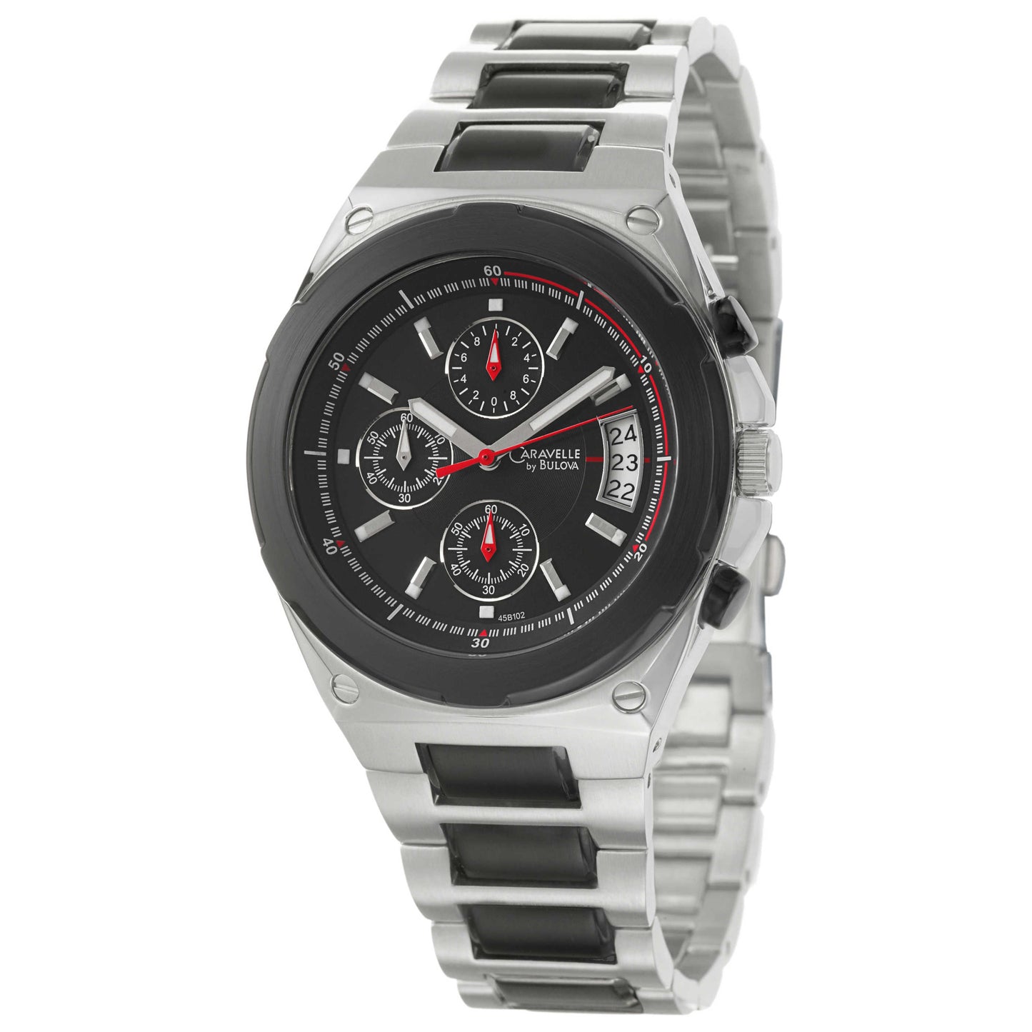 Front view of Caravelle Bracelet Men's Quartz Watch 45B102