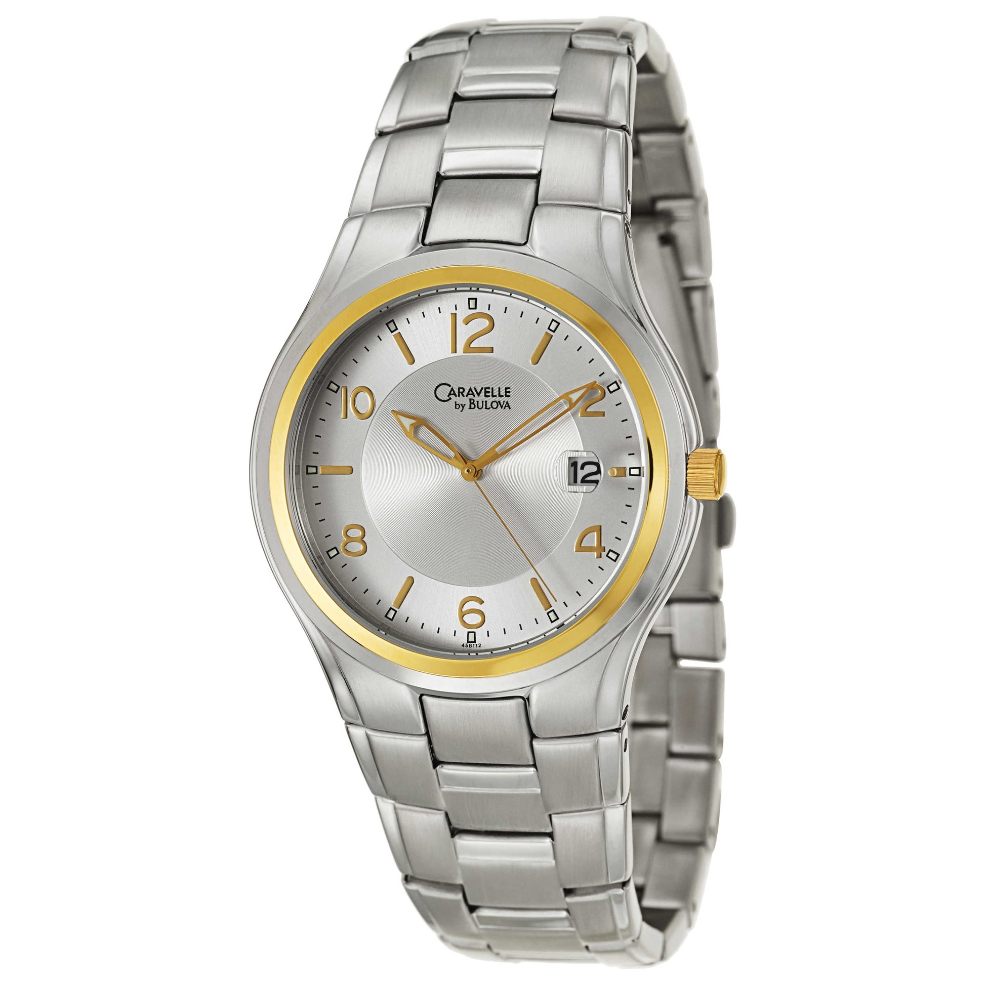 Front view of Caravelle Dress Men's Japanese Quartz (Battery-Powered) Watch 45B112