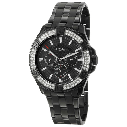 Front view of Caravelle Crystal Men's Quartz Watch 45C002