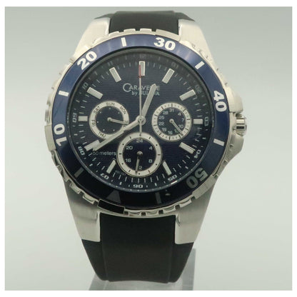 Front view of Caravelle Strap Men's Quartz Watch 45C101-PO