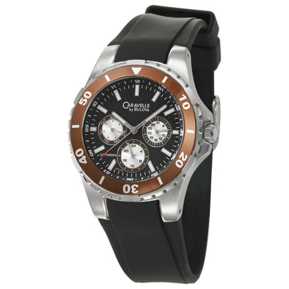 Front view of Caravelle Strap Men's Quartz Watch 45C103