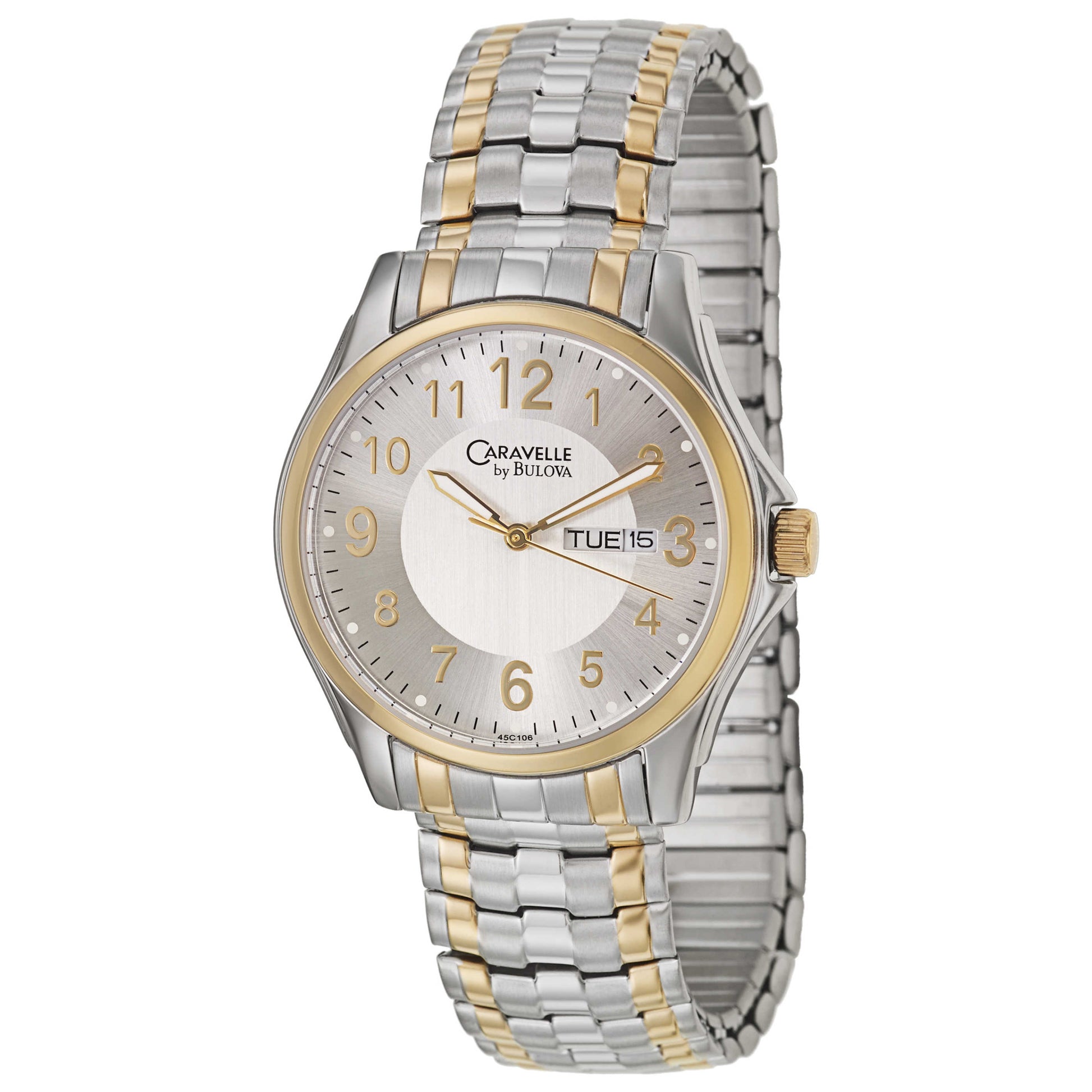 Front view of Caravelle Expansion Men's Japanese Quartz (Battery-Powered) Watch 45C106