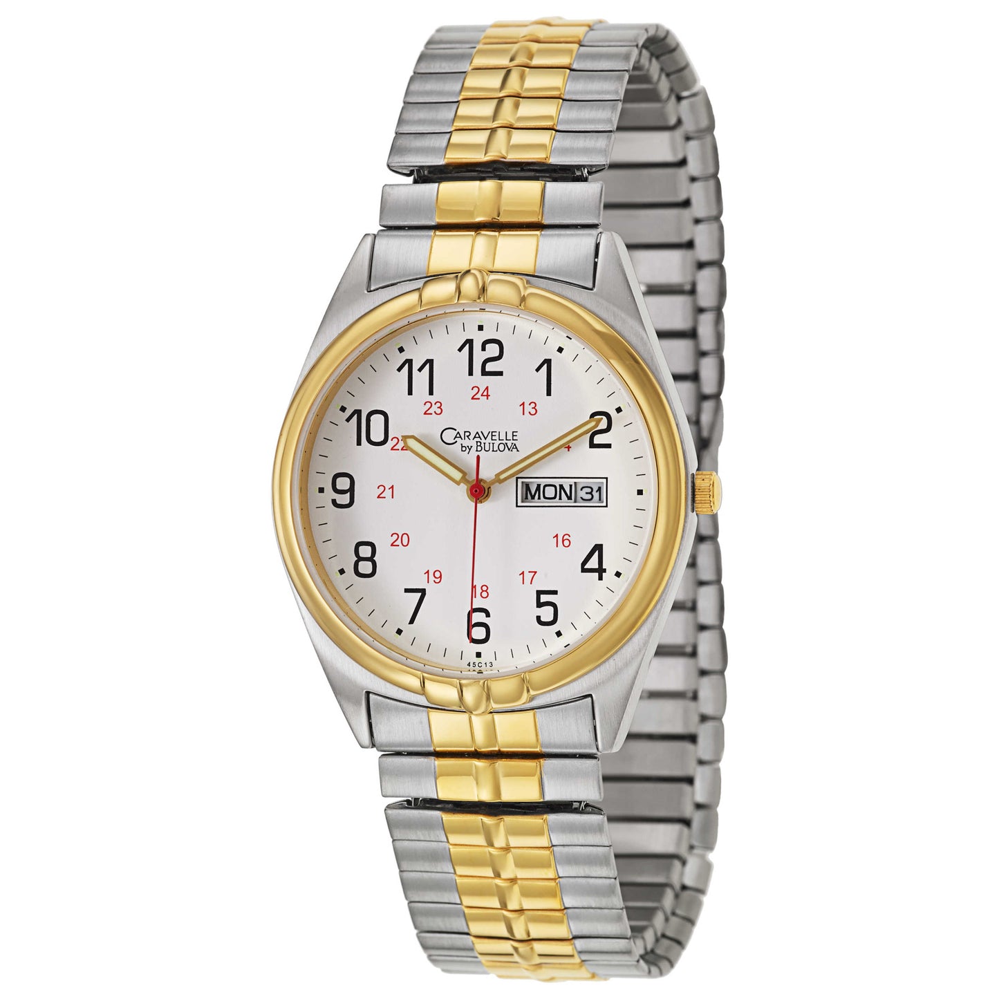 Front view of Caravelle Expansion Men's Japanese Quartz (Battery-Powered) Watch 45C13