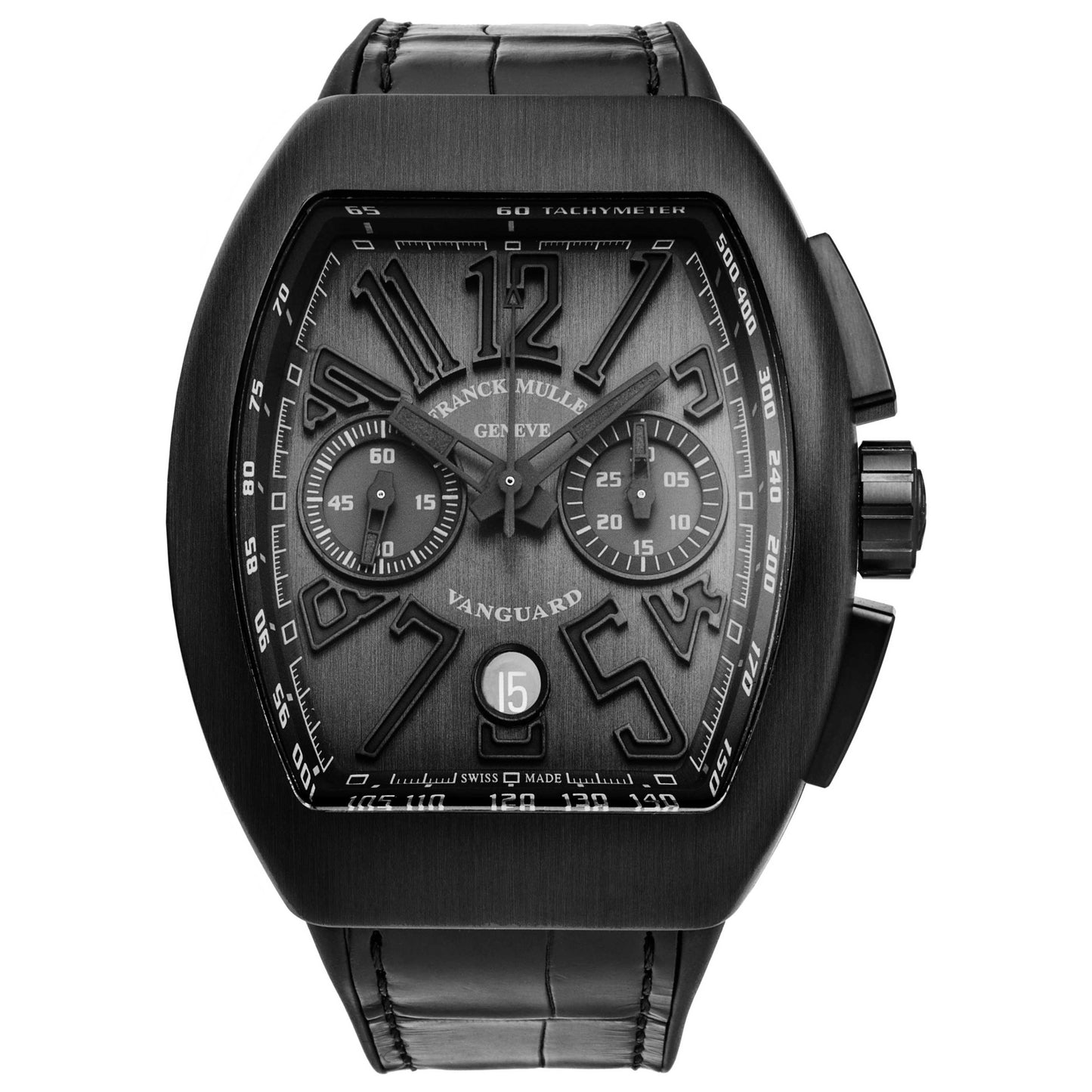 Front view of Franck Muller Vanguard Men's Automatic Watch 45CCBLKBLKBLK