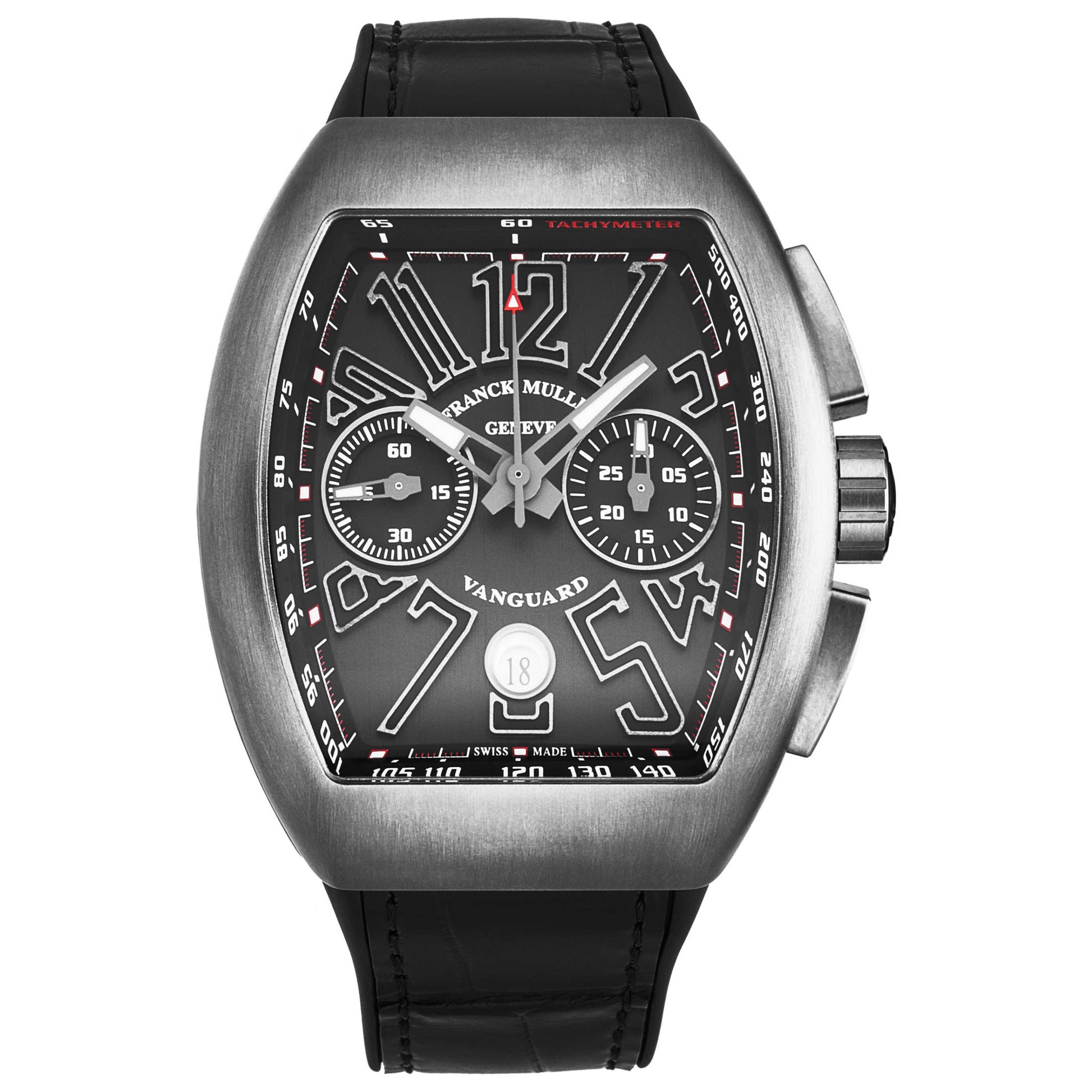 Front view of Franck Muller Vanguard Men's Automatic Watch 45CCBLKBLKGRY-3