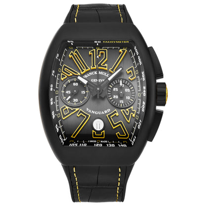 Front view of Franck Muller Vanguard Men's Automatic Watch 45CCBLKBLKYEL