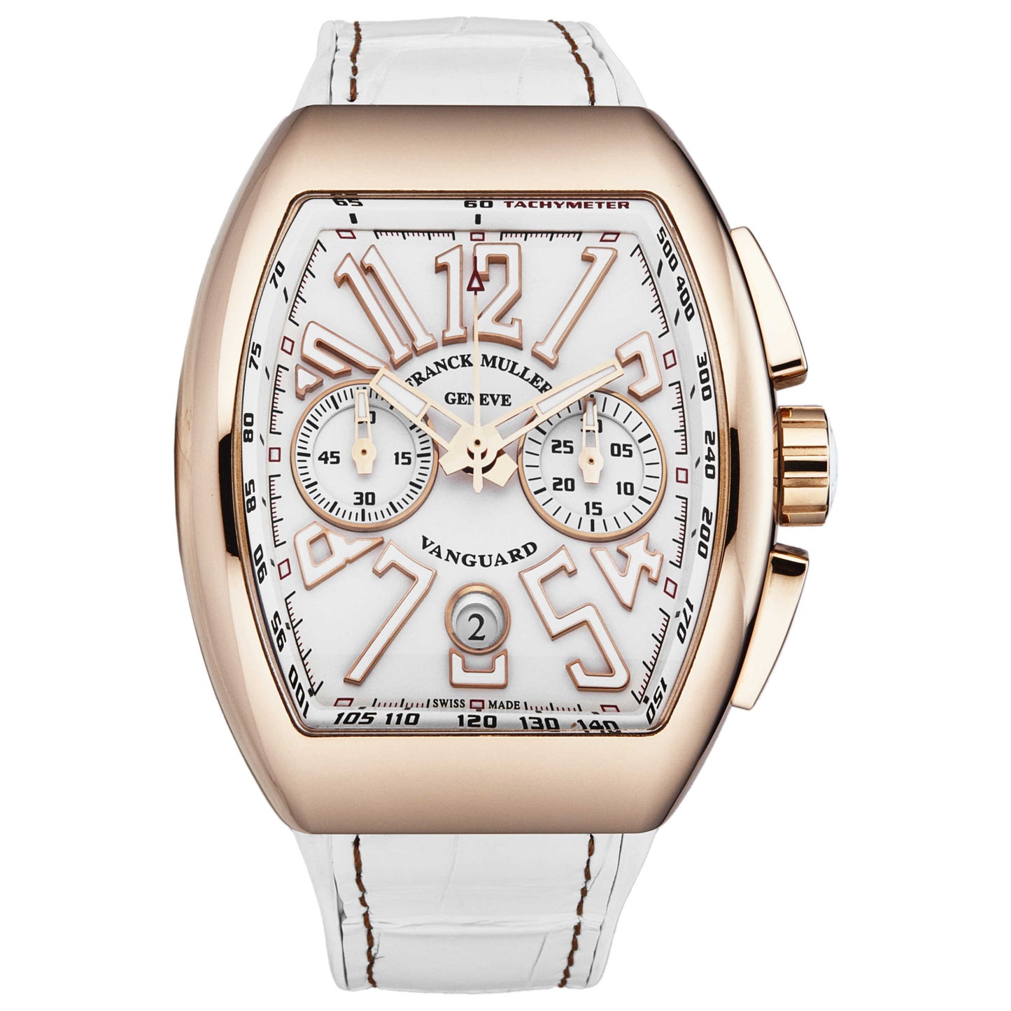 Front view of Franck Muller Vanguard Men's Automatic Watch 45CCGLDWHTWHT