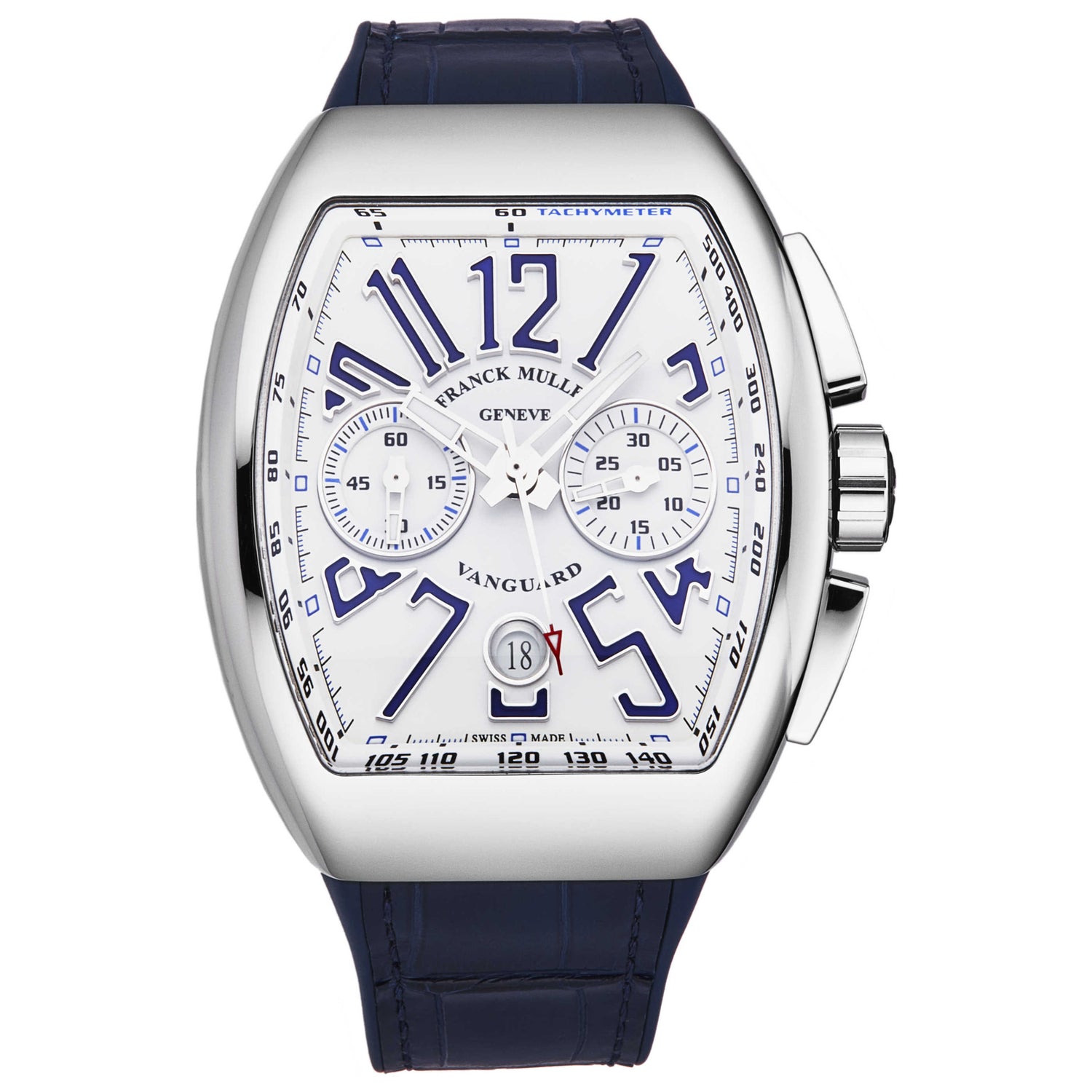 Front view of Franck Muller Vanguard Men's Automatic Watch 45CCWHTBLU