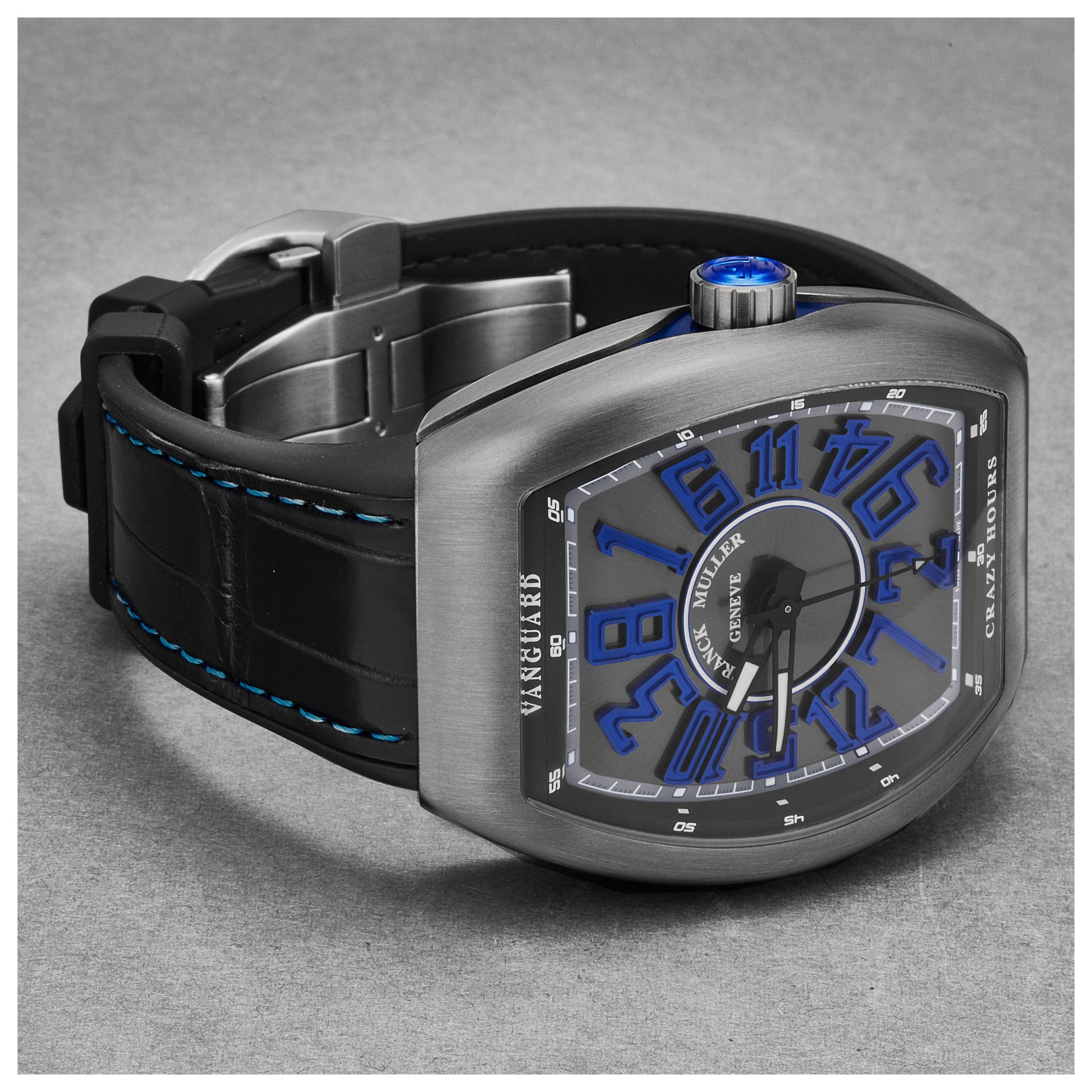 Franck Muller Vanguard Crazy Hours Men's Automatic Watch 45CHTTBRBLSIL - Image #5