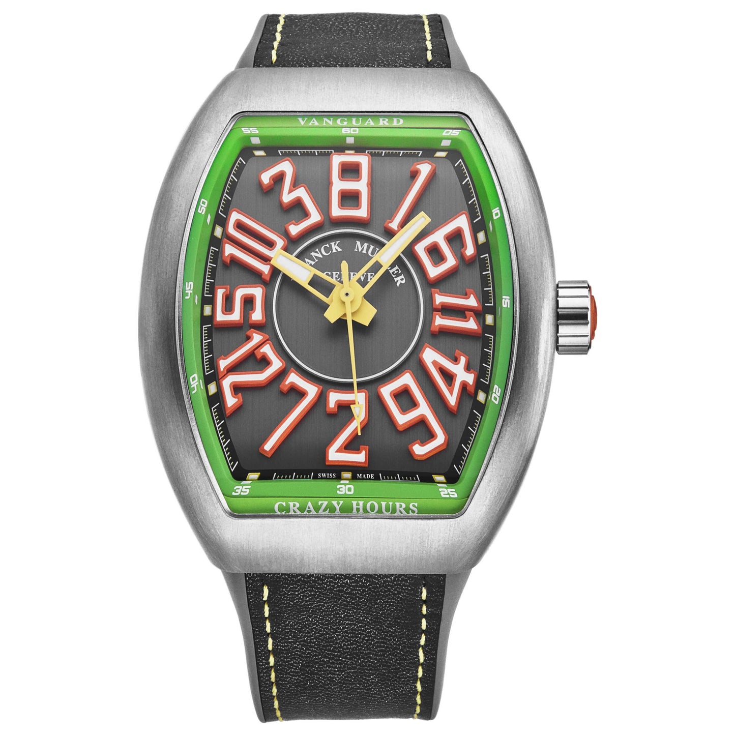 Front view of Franck Muller Vanguard Men's Automatic Watch 45CHTTBRORGRN