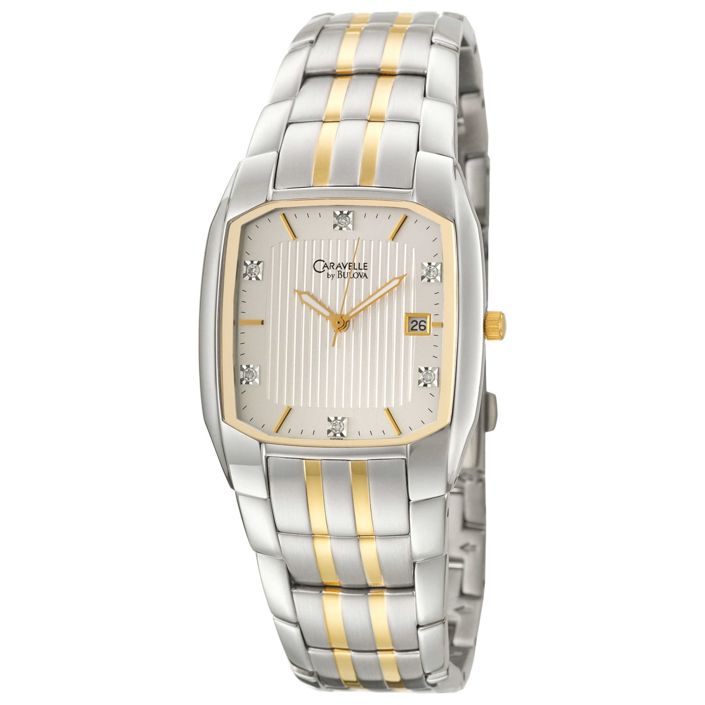 Front view of Caravelle Diamond Men's Quartz Watch 45D000