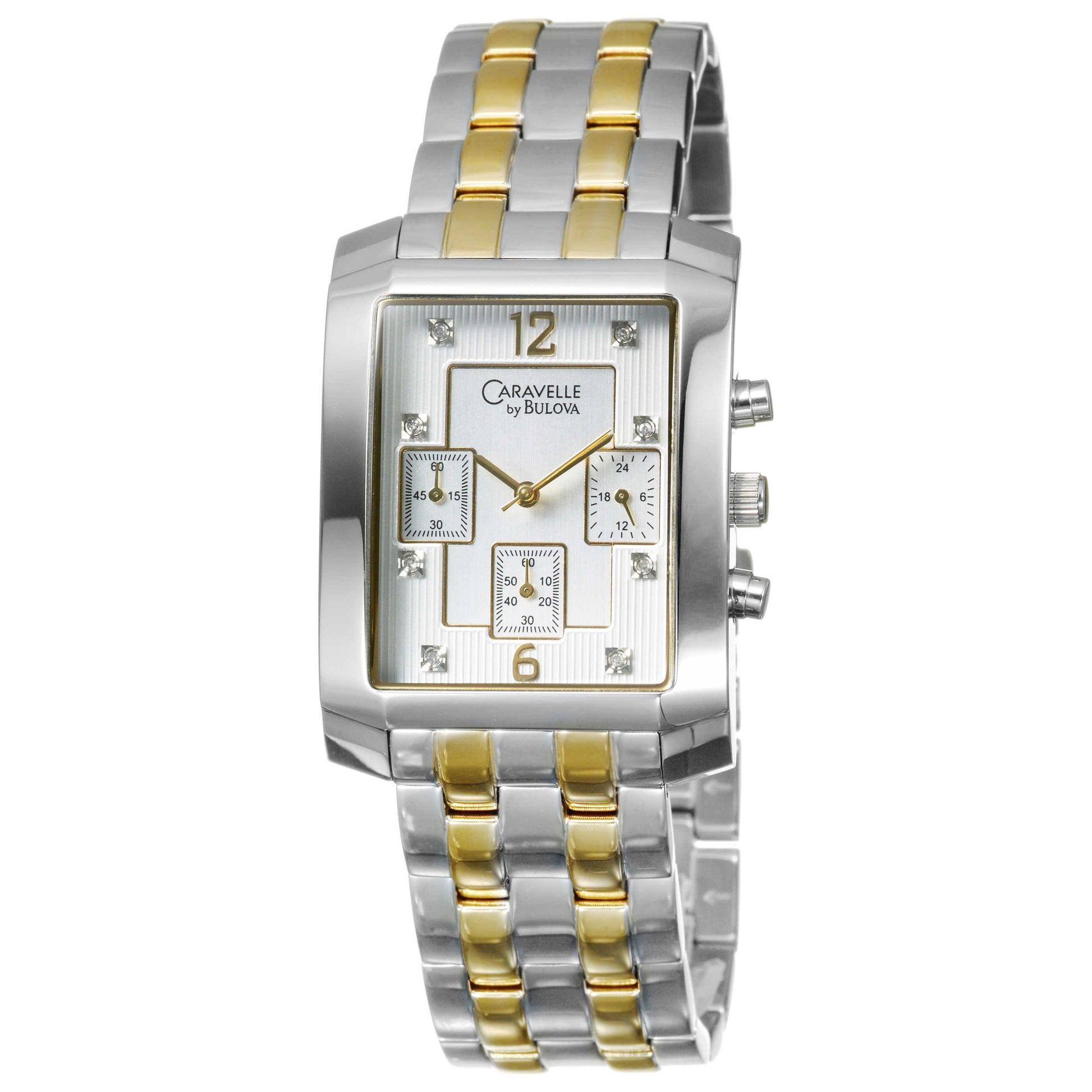 Front view of Caravelle Diamond Men's Quartz Watch 45D002