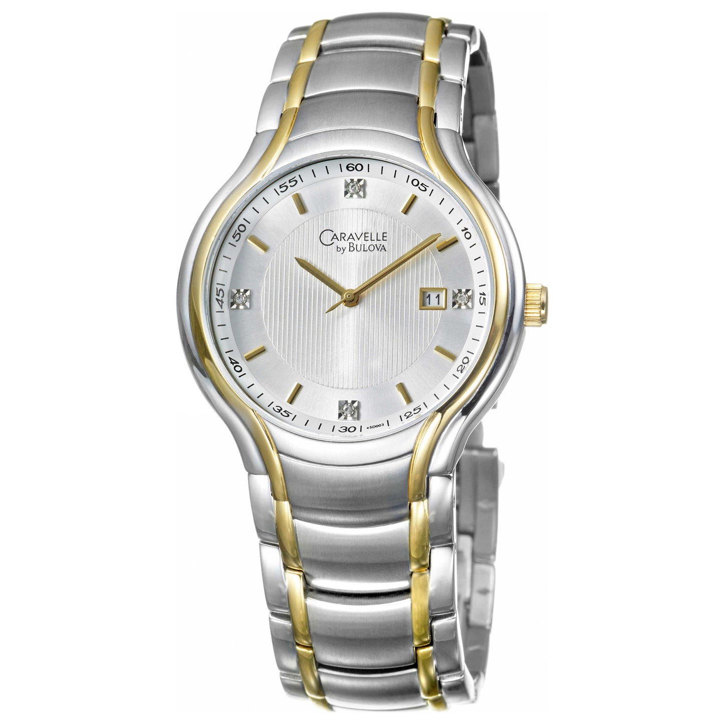 Front view of Caravelle Diamond Men's Quartz Watch 45D003