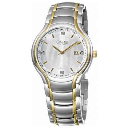 Front view of Caravelle Diamond Men's Quartz Watch 45D003