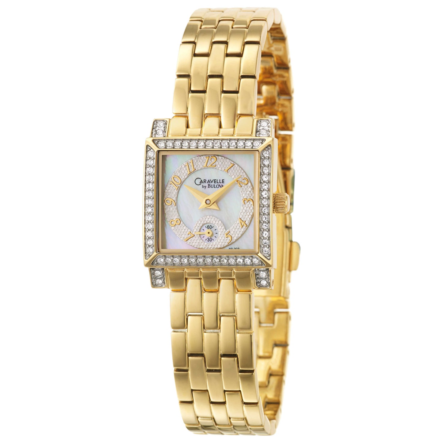 Front view of Caravelle Crystal Women's Quartz Watch 45L003