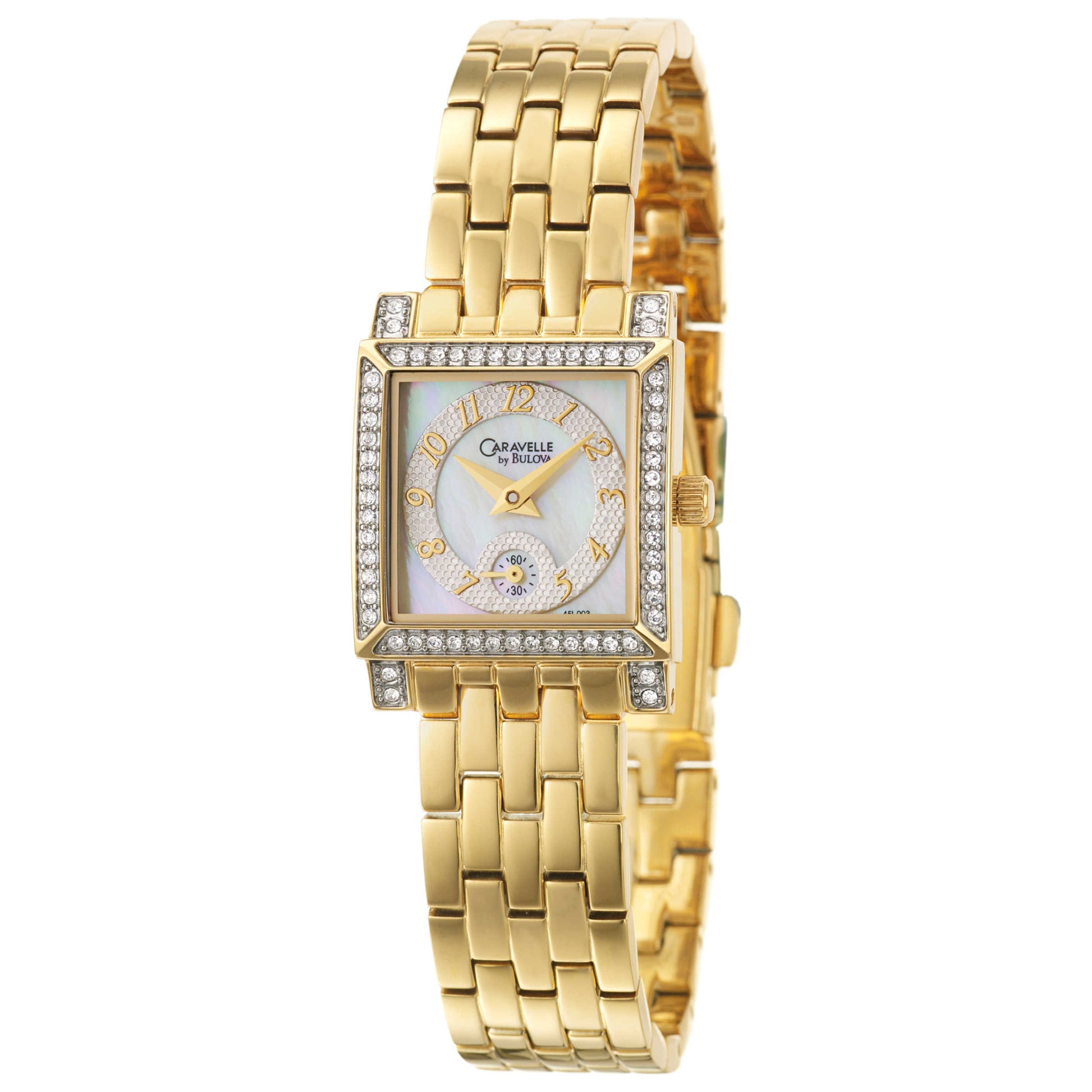 Front view of Caravelle Crystal Women's Quartz Watch 45L003